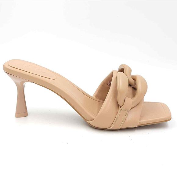 I.N.C. International Concepts Women Beige Jemya Chain Slide Heel Sandals Size 6M - Picture 2 of 6